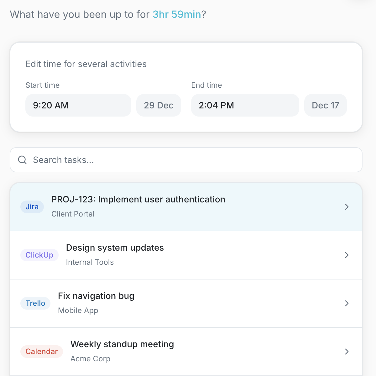 One-Click Retroactive Tracking